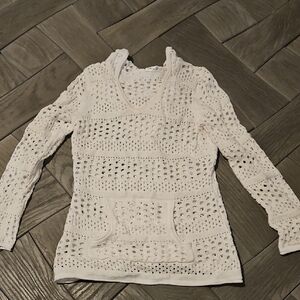 VENUS White Crochet Knit Top